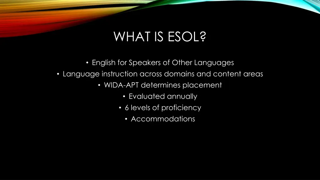 what is esol