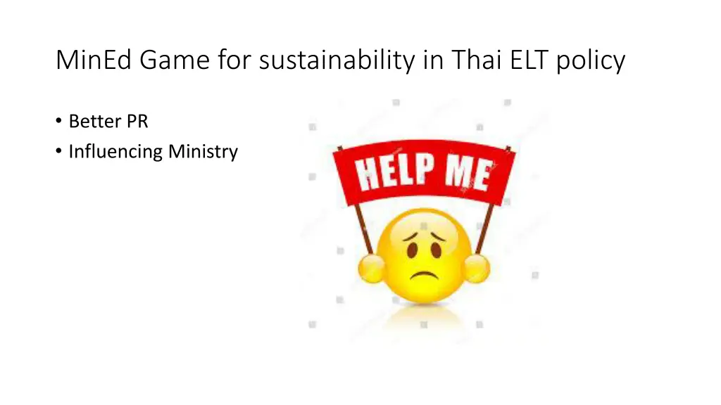 mined game for sustainability in thai elt policy