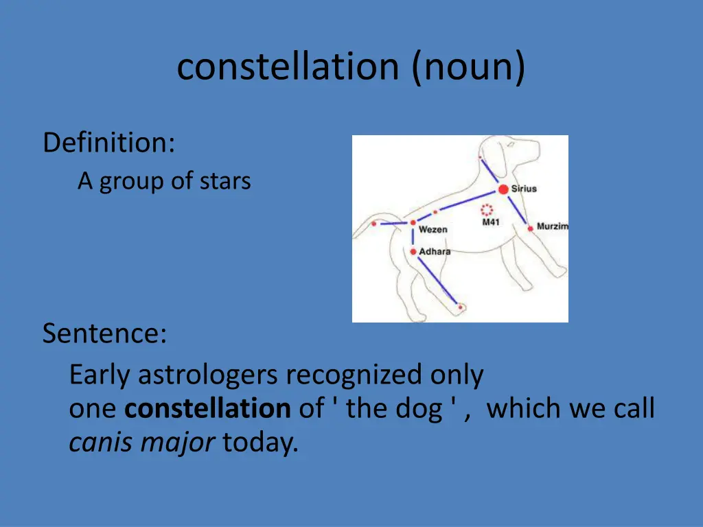 constellation noun