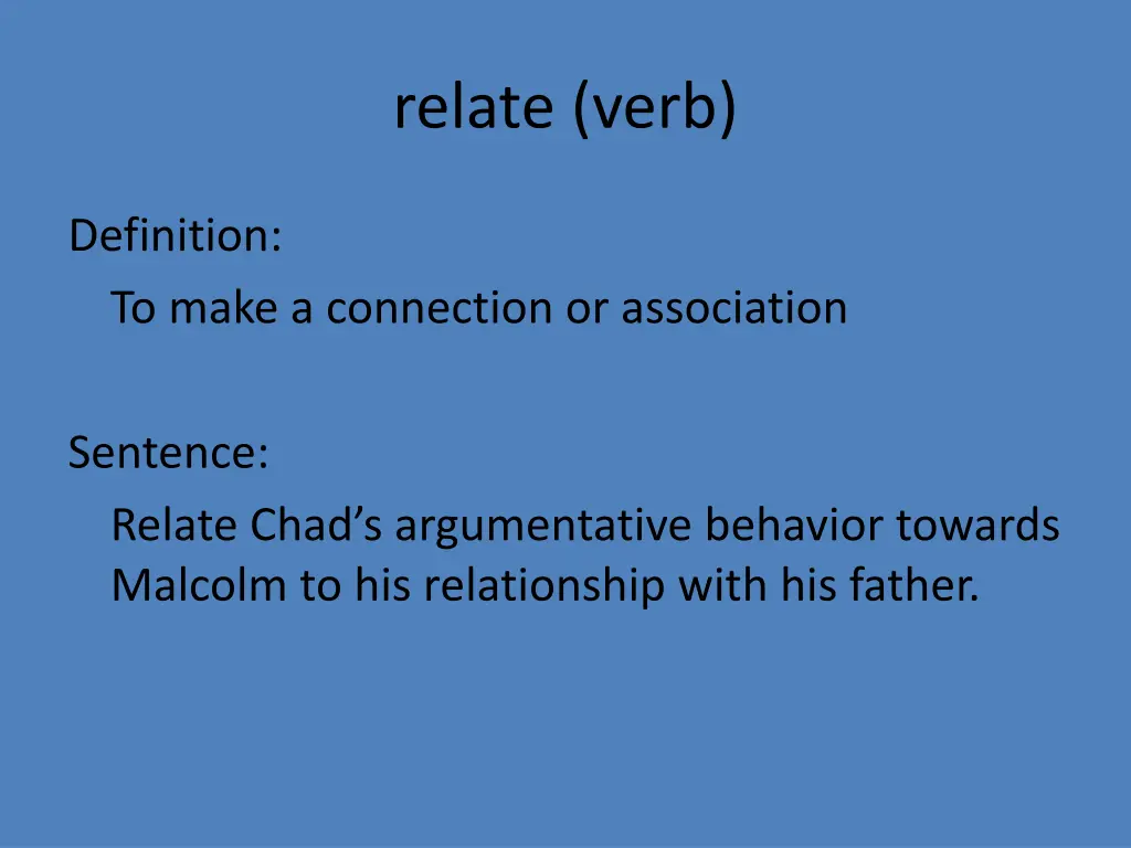 relate verb