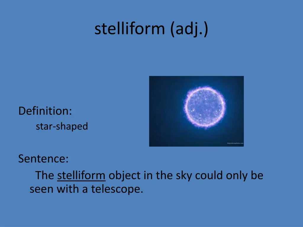 stelliform adj