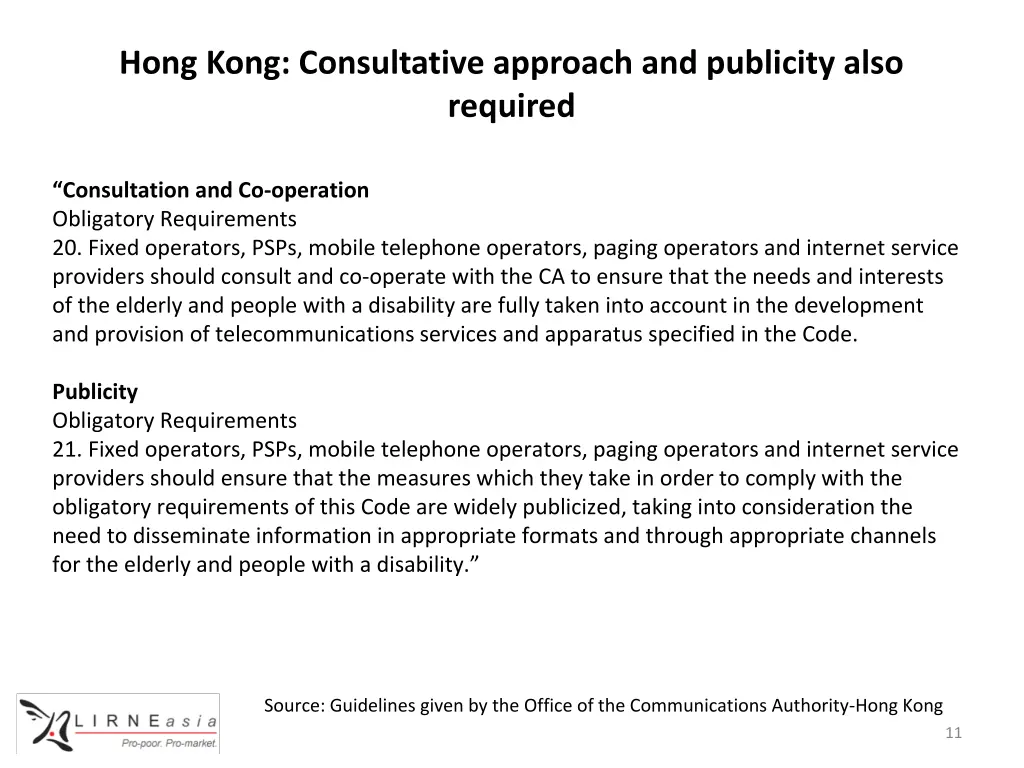 hong kong consultative approach and publicity