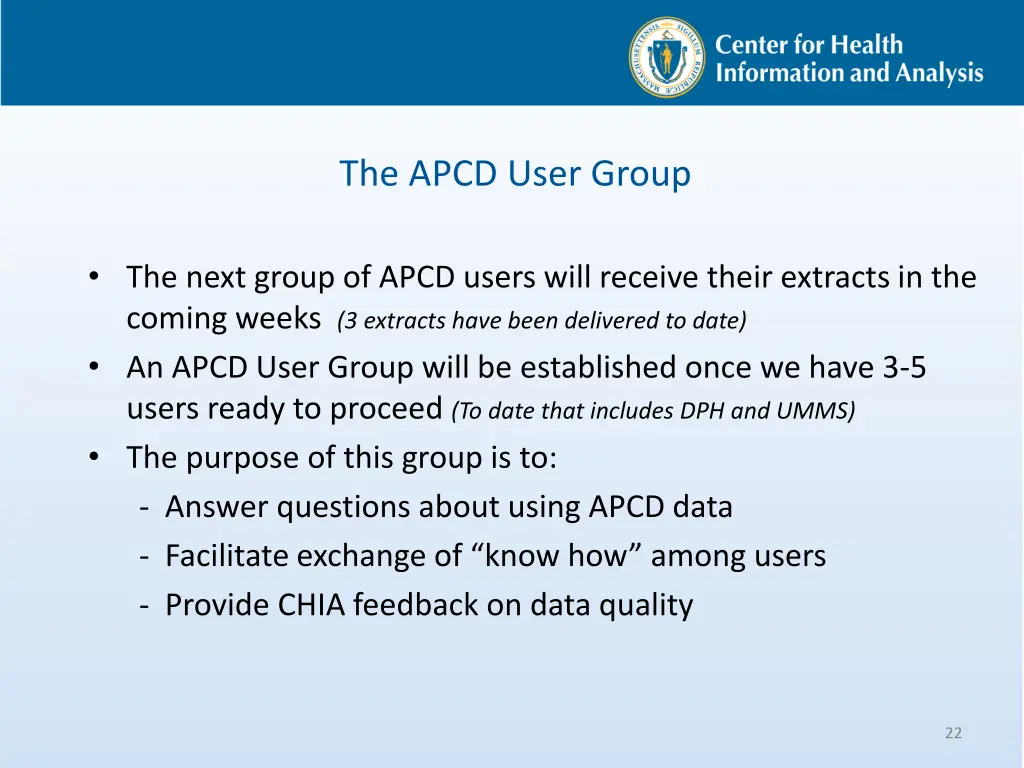 the apcd user group