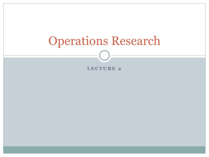 operations research