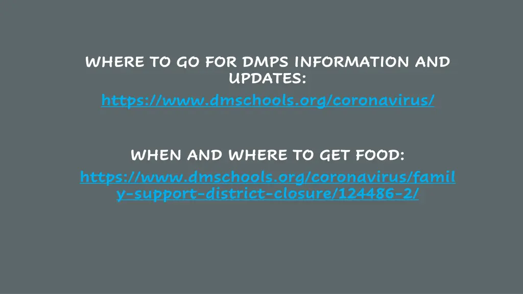 where to go for dmps information and updates