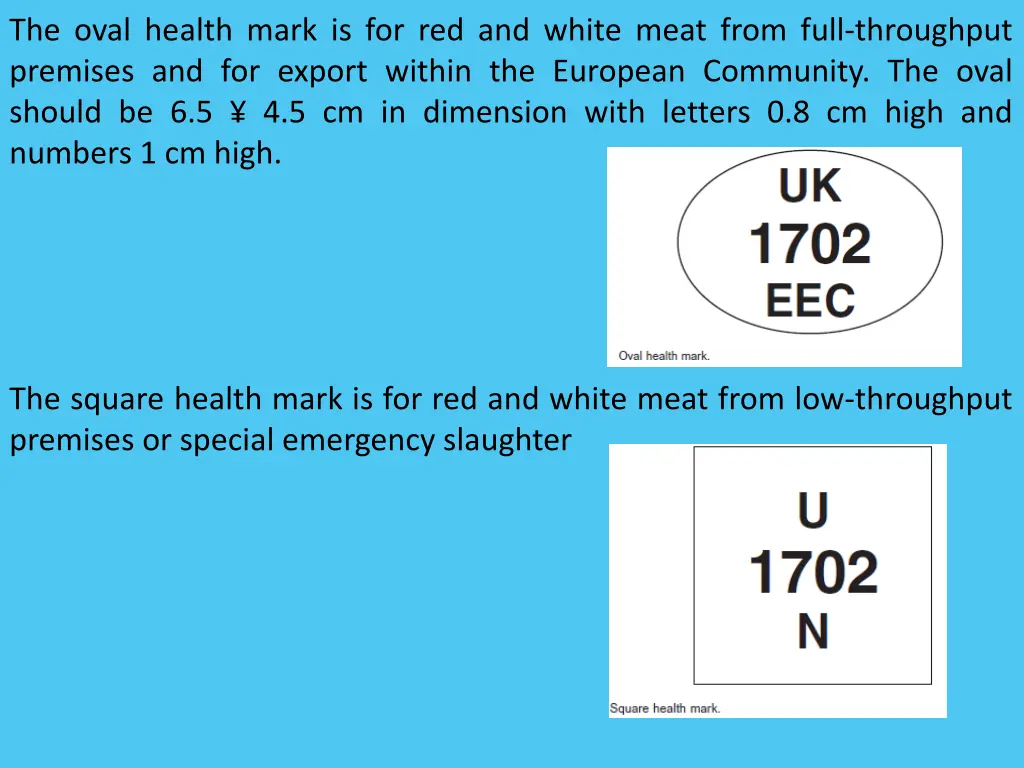 the oval health mark is for red and white meat