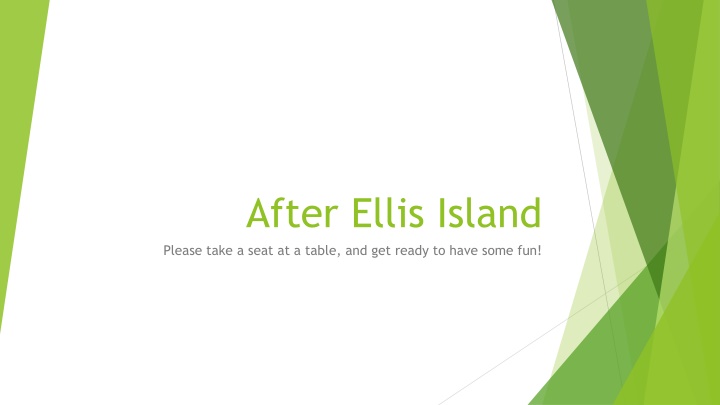 after ellis island please take a seat at a table