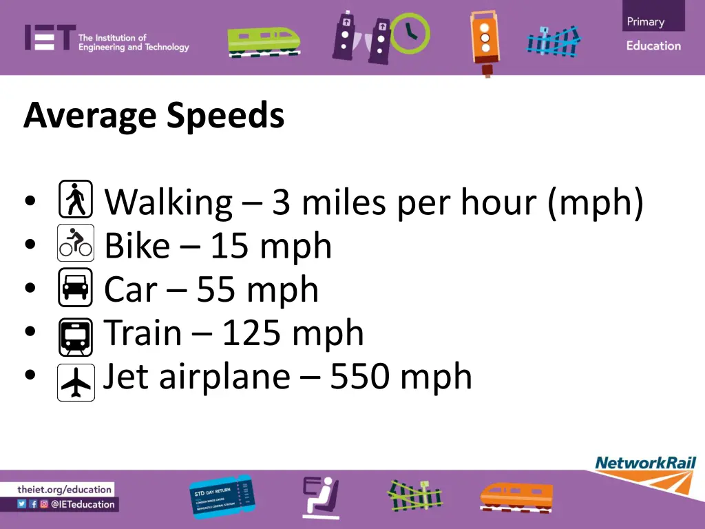 average speeds