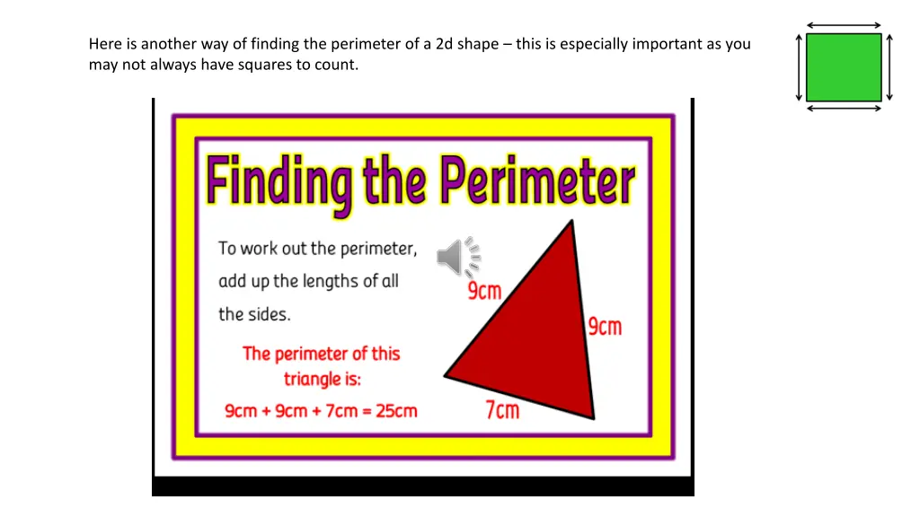 here is another way of finding the perimeter