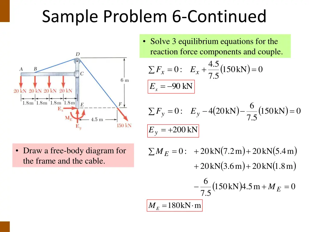 sample problem 6 continued