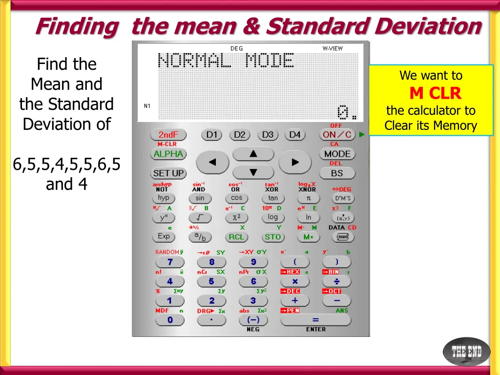 finding the mean standard deviation 1