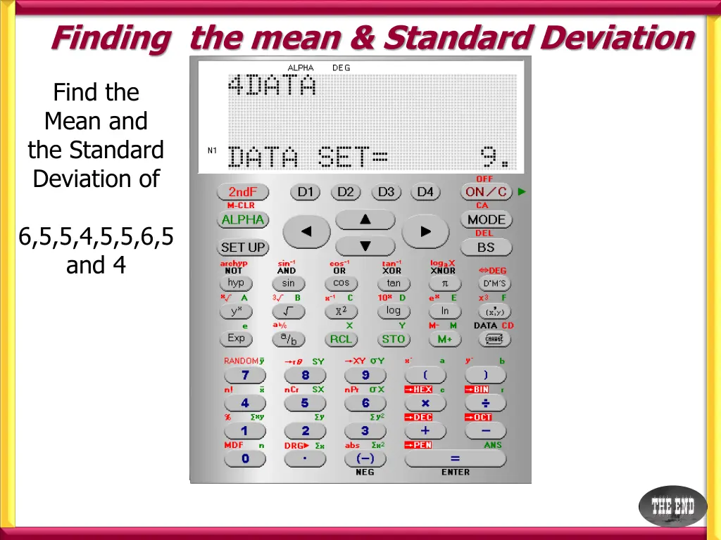 finding the mean standard deviation 5