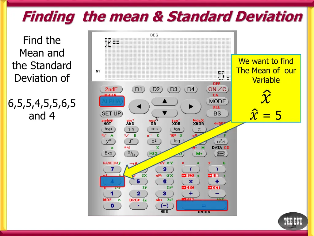 finding the mean standard deviation 6