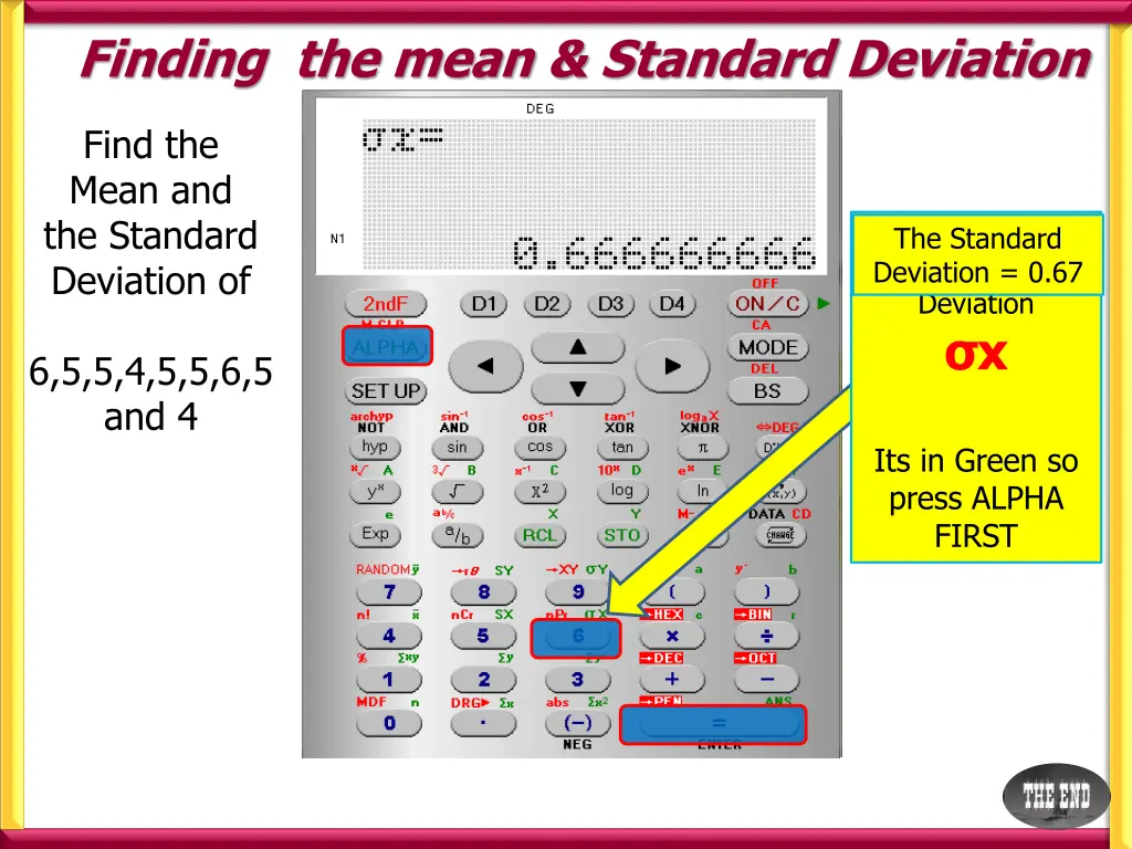 finding the mean standard deviation 7