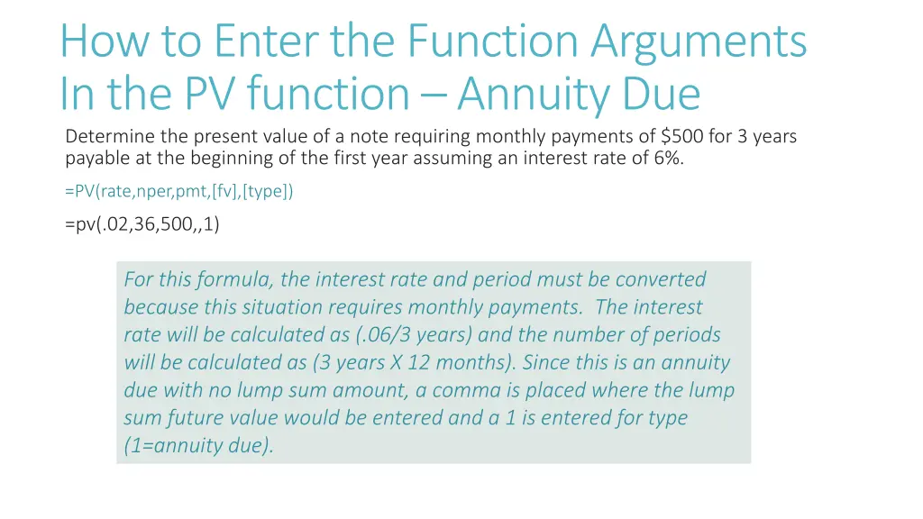 how to enter the function arguments 2