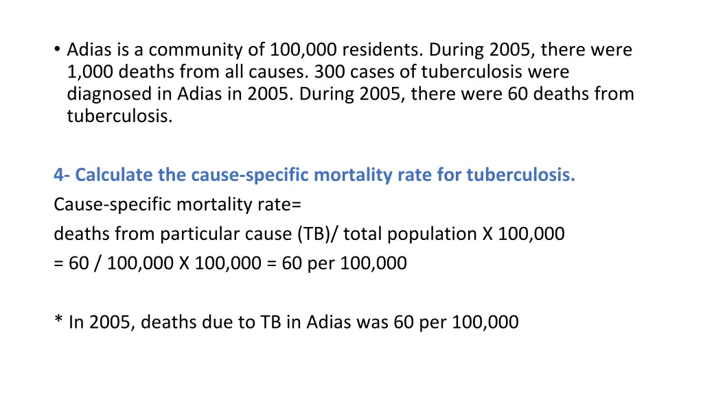 adias is a community of 100 000 residents during 3