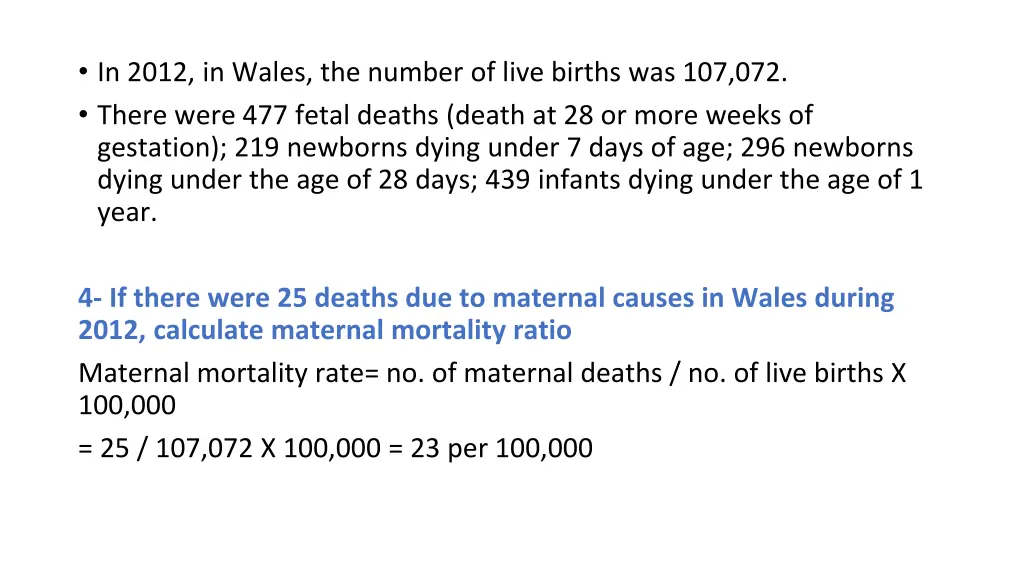 in 2012 in wales the number of live births 3