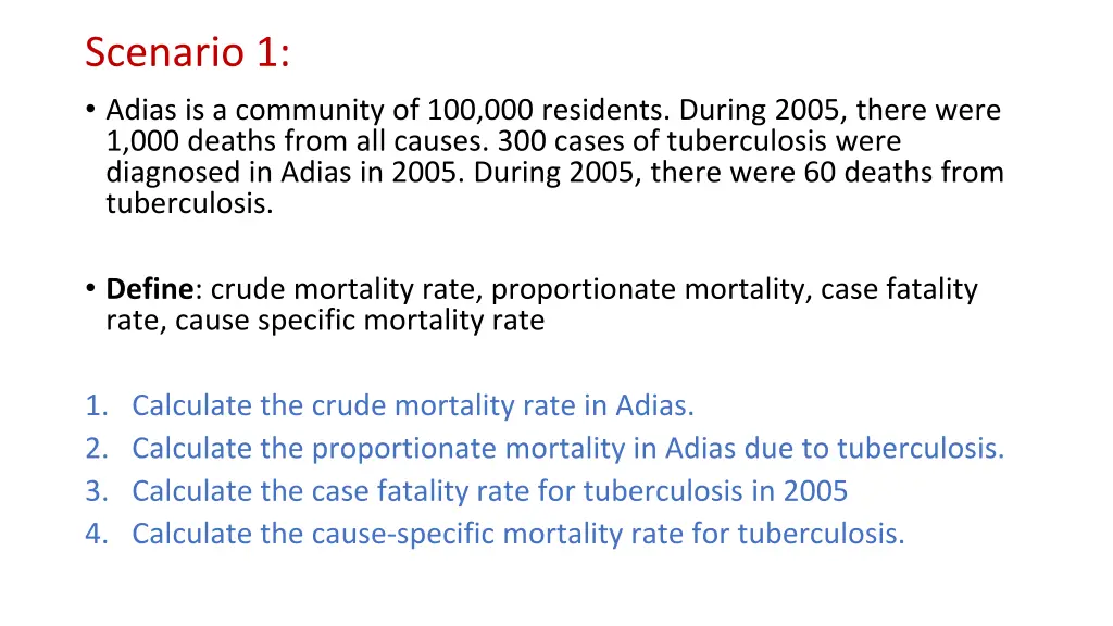 scenario 1 adias is a community