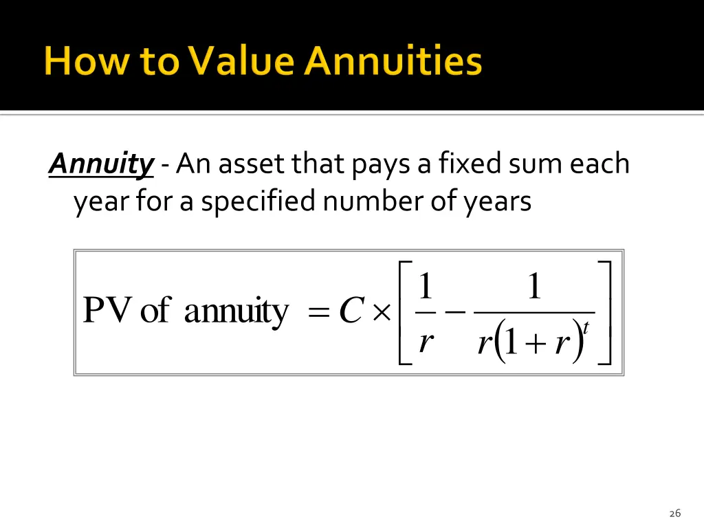 annuity an asset that pays a fixed sum each year