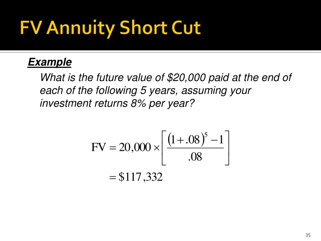 example what is the future value of 20 000 paid