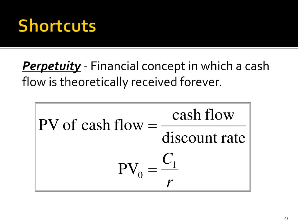 perpetuity financial concept in which a cash flow 1