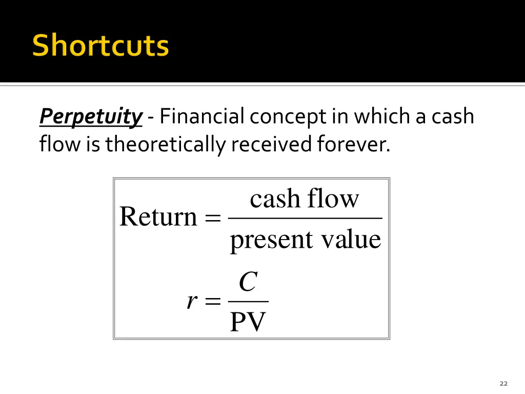 perpetuity financial concept in which a cash flow