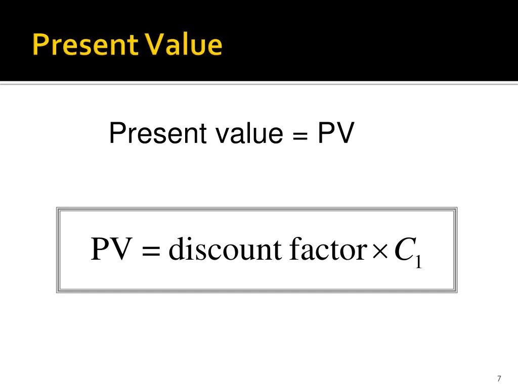 present value pv