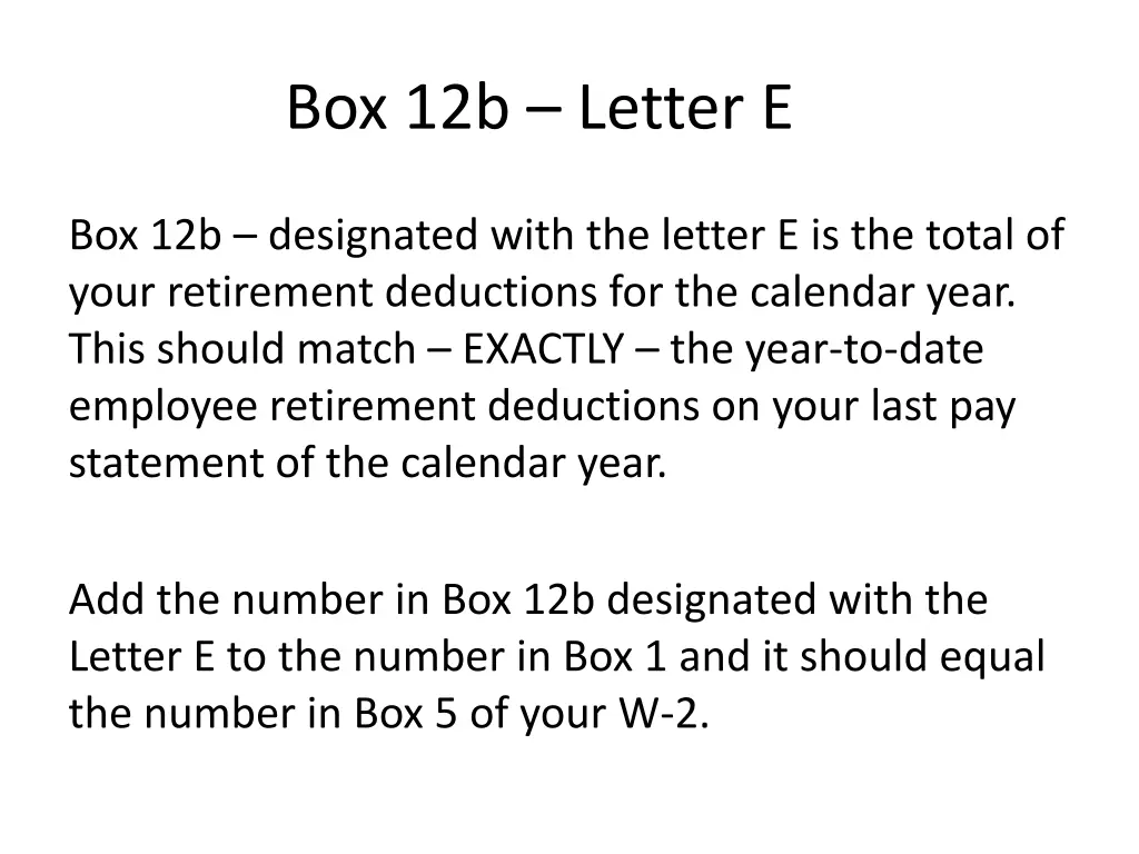 box 12b letter e