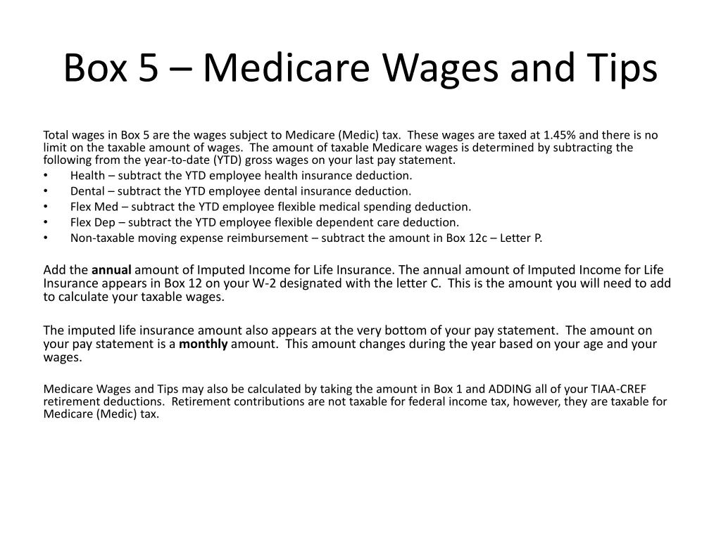 box 5 medicare wages and tips