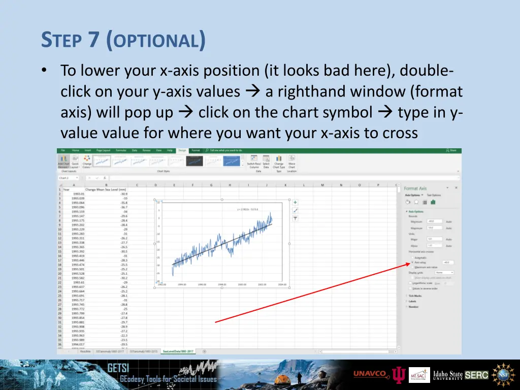 s tep 7 optional to lower your x axis position