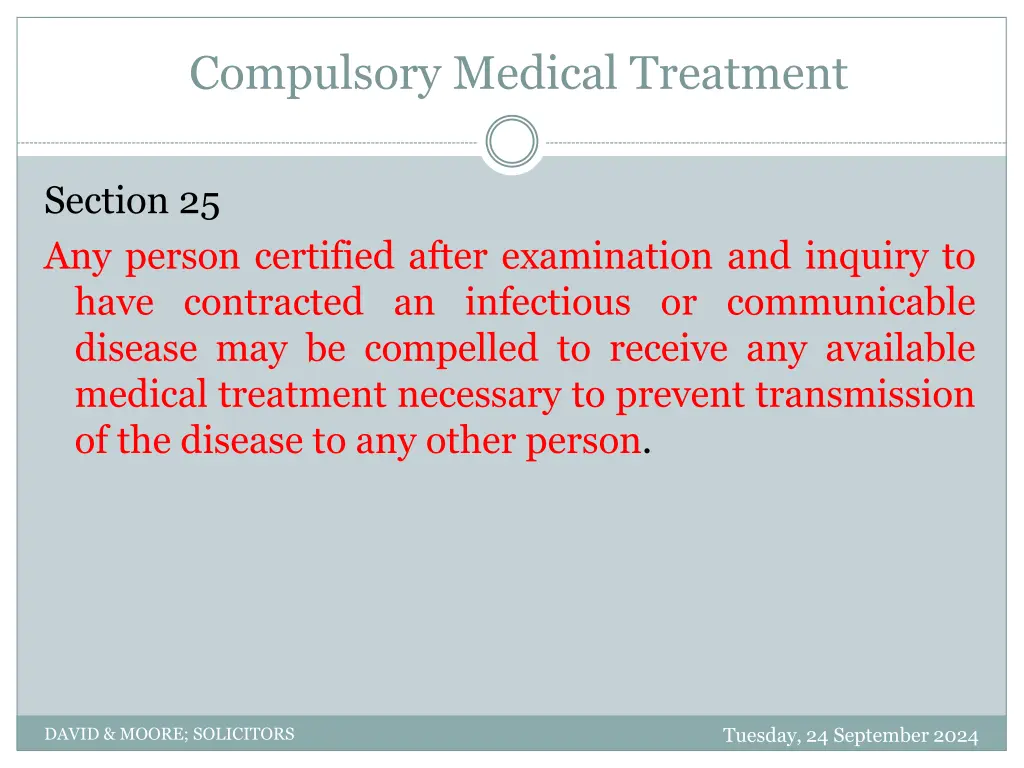 compulsory medical treatment