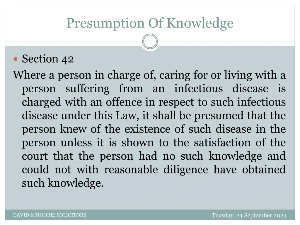 presumption of knowledge