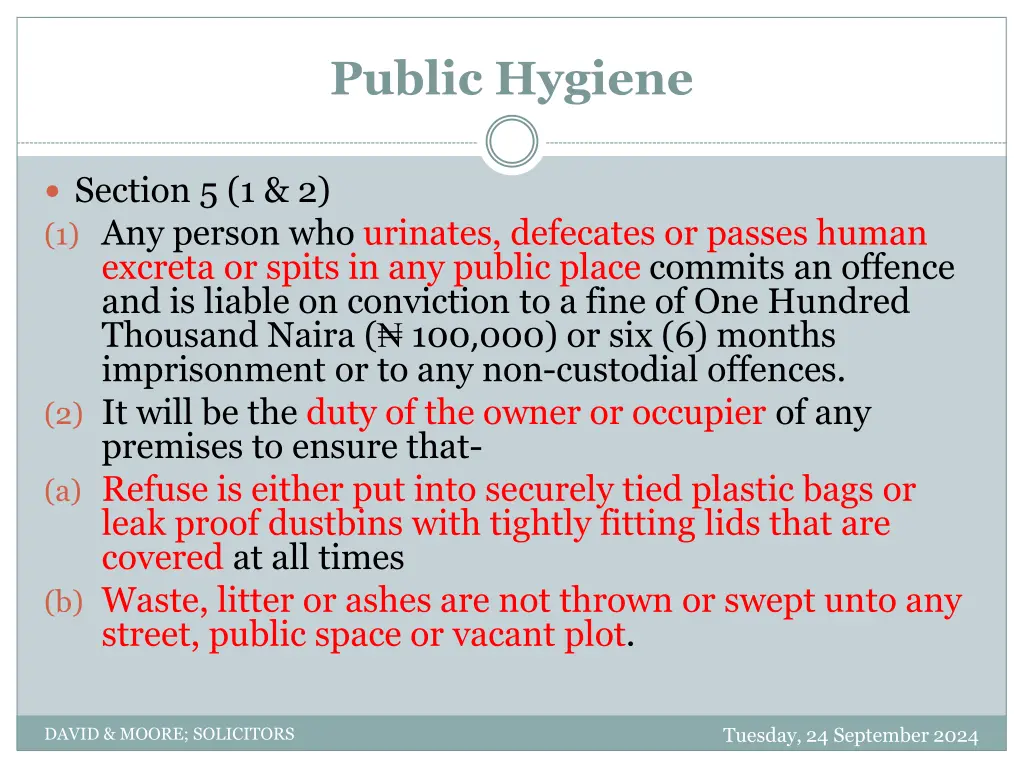 public hygiene