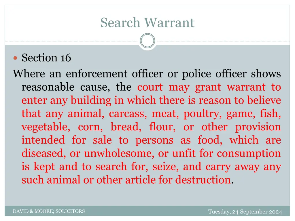 search warrant