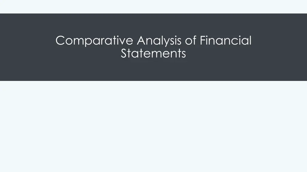 comparative analysis of financial statements