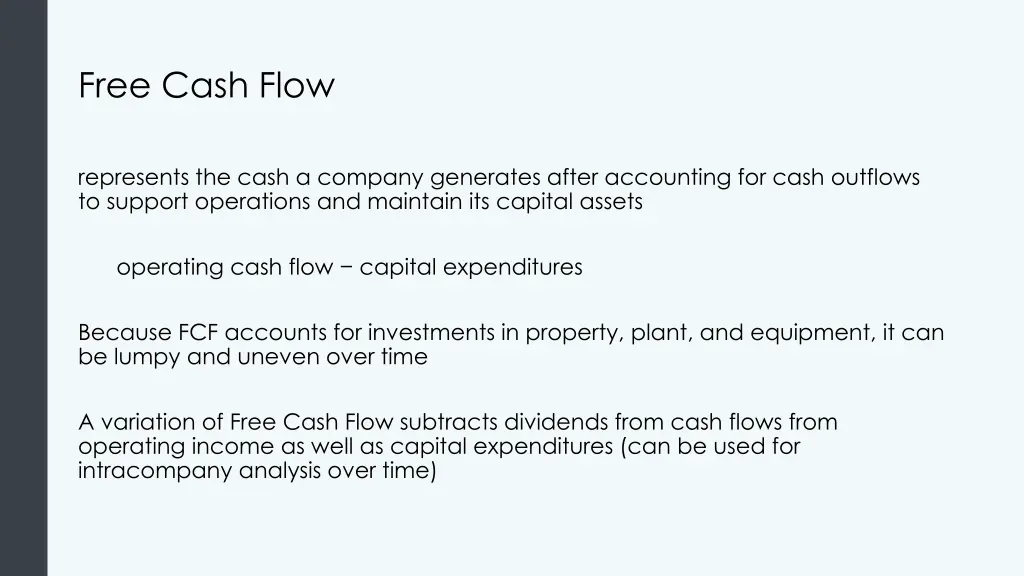 free cash flow