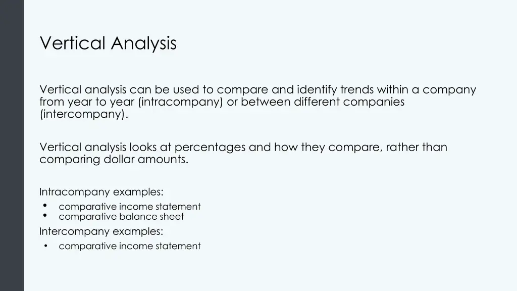 vertical analysis