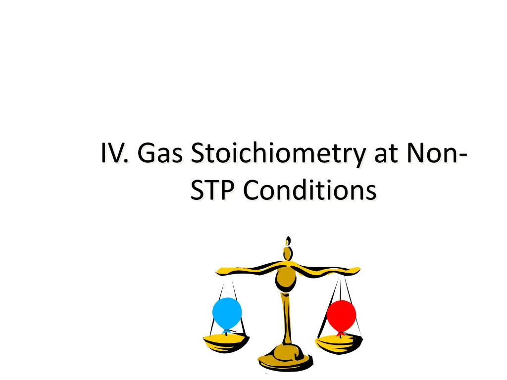 iv gas stoichiometry at non stp conditions