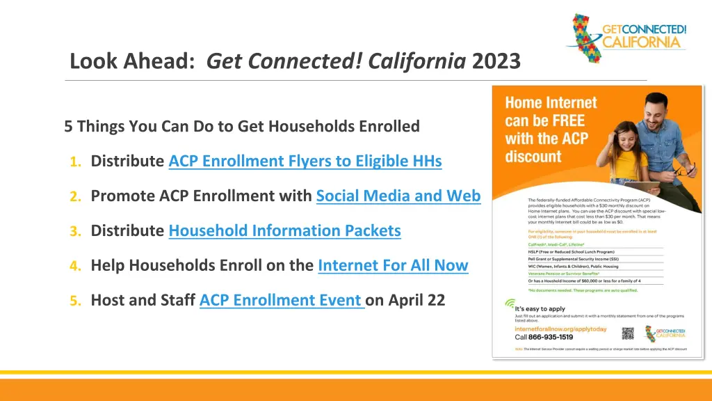 look ahead get connected california 2023