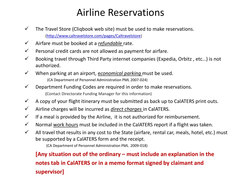 airline reservations