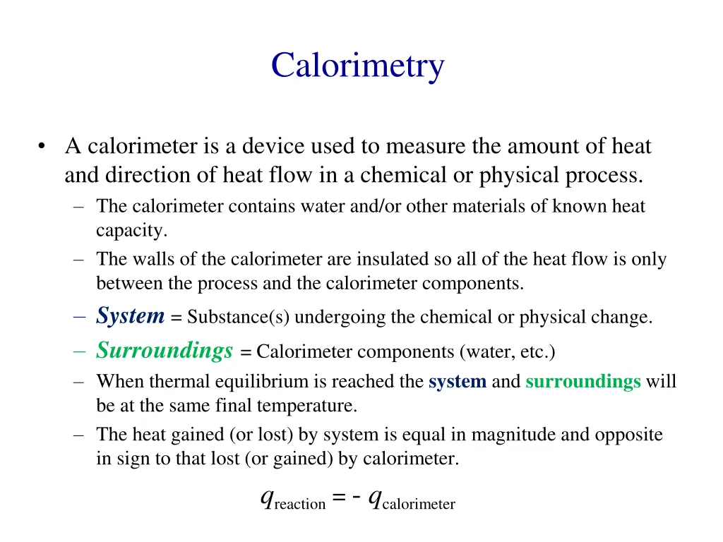 calorimetry