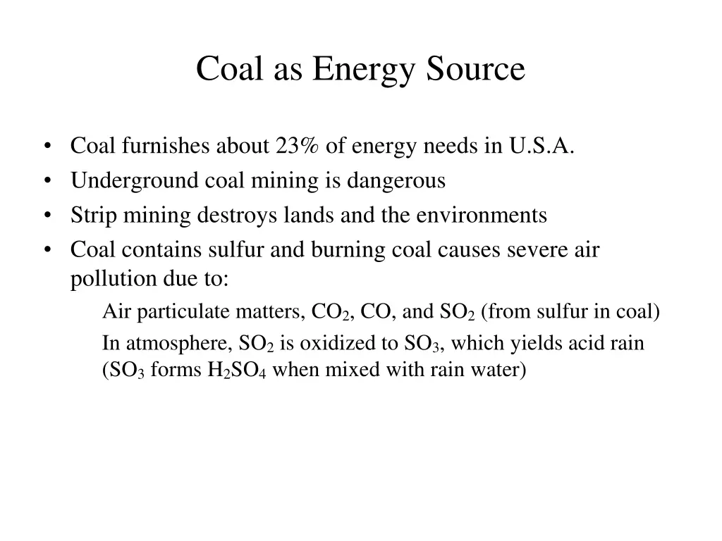 coal as energy source