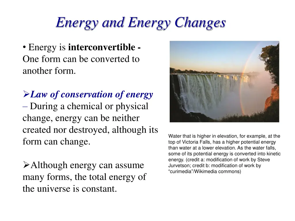 energy and energy changes