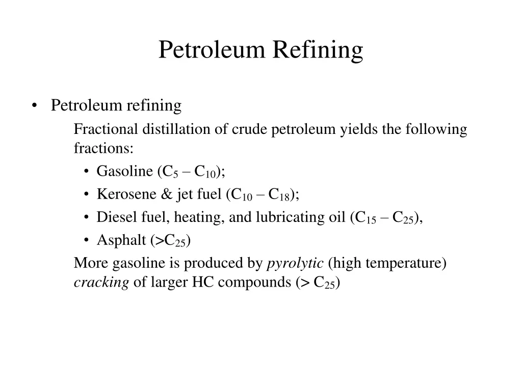 petroleum refining