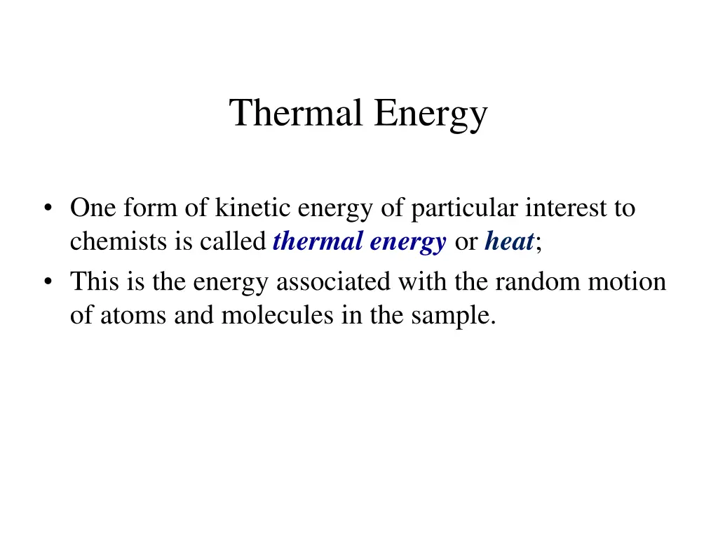 thermal energy