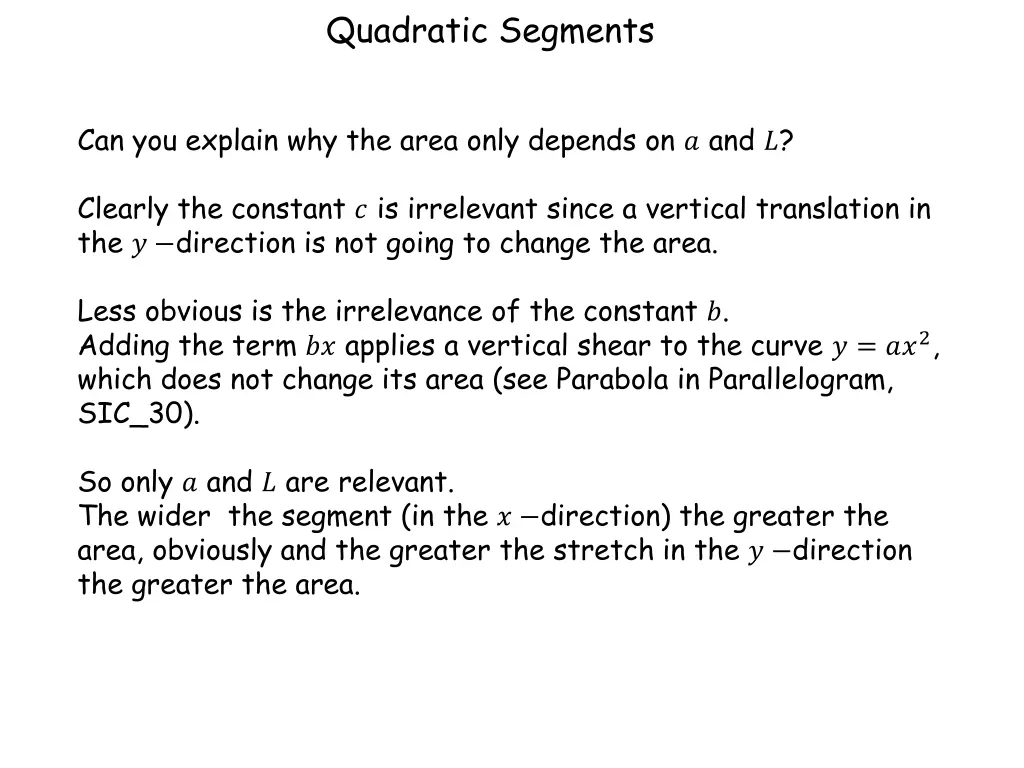 quadratic segments 6