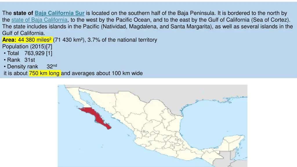 the state of baja california sur is located