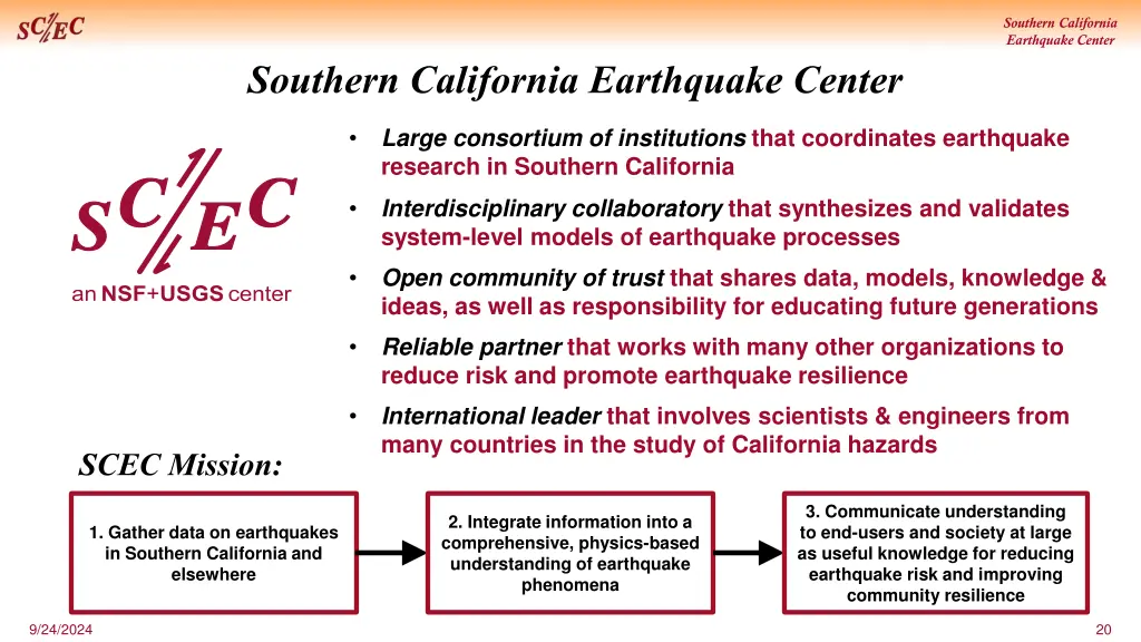 southern california earthquake center 17