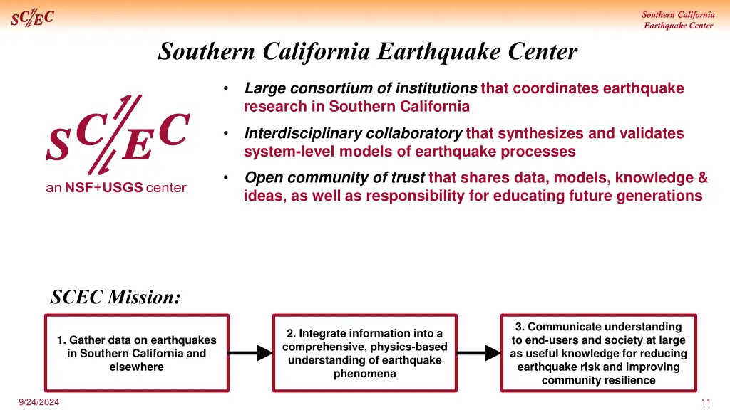 southern california earthquake center 9