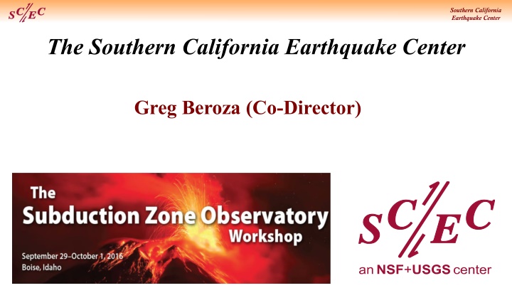 southern california earthquake center